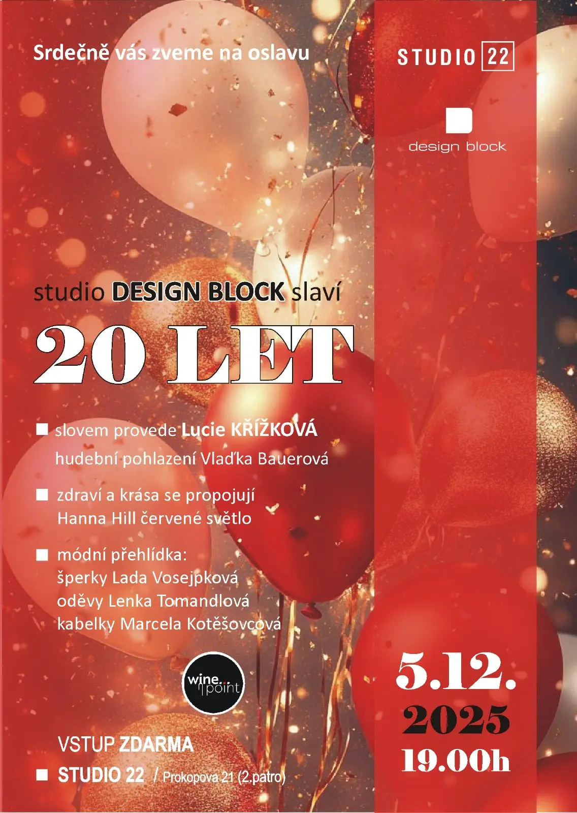 plakát akce Studio Design block slaví 20 let